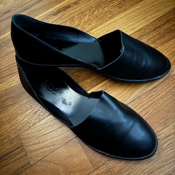 COS black leather d’orsay flats - Picture 2 of 6
